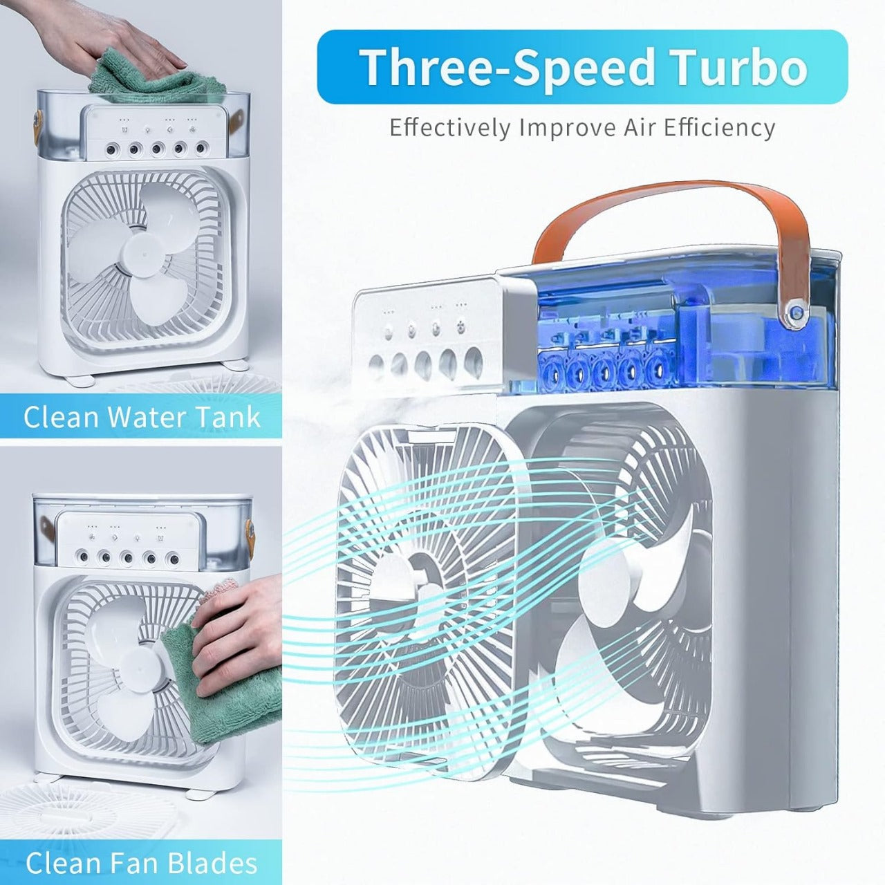 3 in 1 Mist Fan with Aroma & Night Light