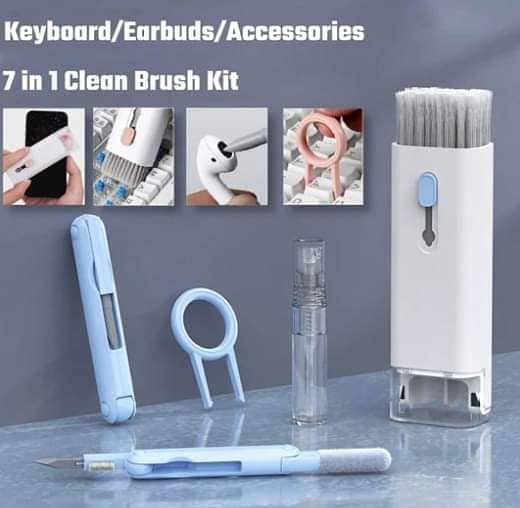 7-in-1 Computer Keyboard Cleaner Brush Kit Earphone Cleaning Pen For Headset Keyboard Cleaning Tool