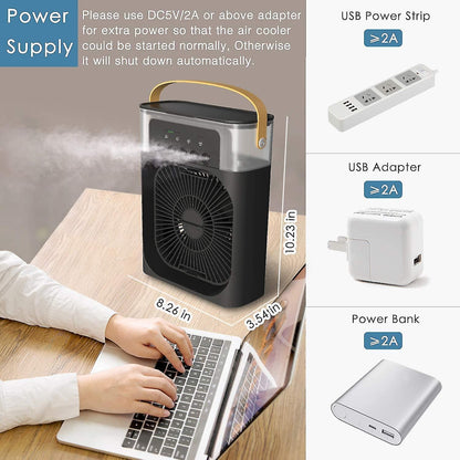 Portable Air Conditioner Fan With 3 Wind Speeds