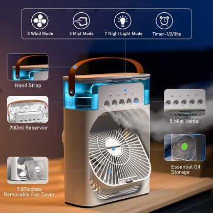 3 in 1 Mist Fan with Aroma & Night Light
