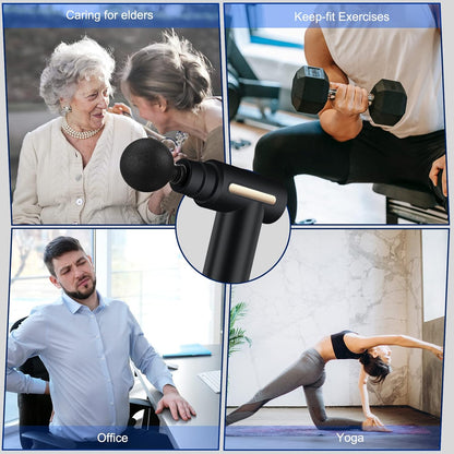 6 Speeds Handheld Muscle Massager With 4 Heads