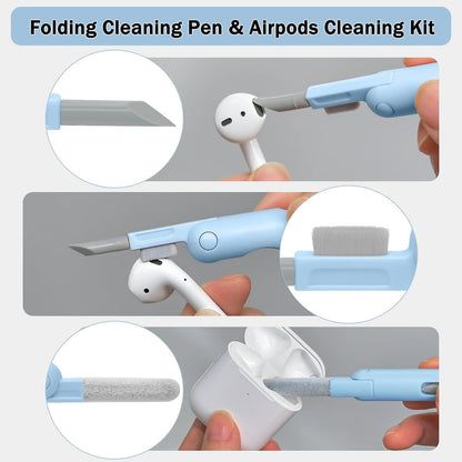 7-in-1 Computer Keyboard Cleaner Brush Kit Earphone Cleaning Pen For Headset Keyboard Cleaning Tool